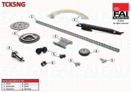 Ланцюг приводу ГРМ (к-кт) Vectra C 2.2 i 04-09 (шестерні) Fischer Automotive One (FA1) TCK5NG