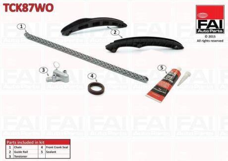 Комплект ланцюга приводу розподільного вала Fischer Automotive One (FA1) TCK87WO