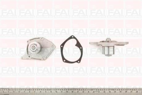 Насос водяной (диам. лопасти 74мм) Nissan Renault Clio Kangoo Megane 1.5DCI 04- Fischer Automotive One (FA1) WP6441