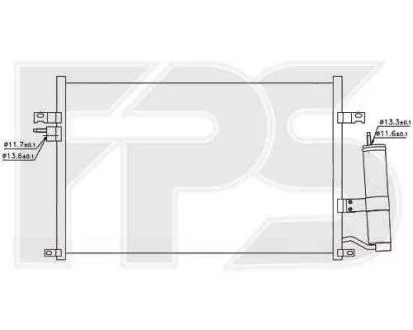 Радіатор кондиціонера LACETTI 05- FPS 17 K337