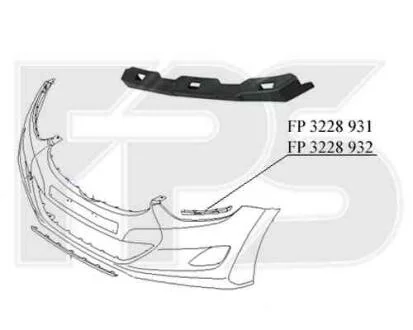 Кронштейн бампера переднього правого FPS 3228 932