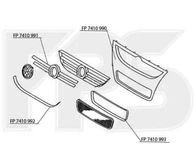 Решітка пластикова FPS 7410 993