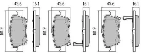 Колодки тормозные задние FREMAX FBP-1526