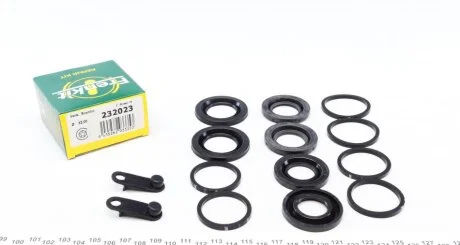 Ремкомплект гальмівного супорта переднього AUDI A6 11-18, A7 10-18, MERCEDES-BENZ E-Class W212 09-16, S-Class W222 13-20, S-Class W217 13-20, E-Class W213 16-, C-Class W205 14-21, GLC C253 15-22, CLS C218 10-17, SL R231 12-, GT 4-Door Coupe 18-, GT C FRENKIT 232023