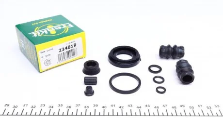 Ремкомплект гальмівного супорта TOYOTA Yaris 05-12, iQ 08-16, FORD Fiesta 02-09, FIAT Punto 03-10, 500 07-20, Panda 11-, Panda 03-12, MITSUBISHI Colt 02-12, OPEL Astra H 04-14, Astra G 98-05, Combo C 01-11, Zafira A 99-05, SUBARU Trezia 11-14, LANCIA FRENKIT 234019