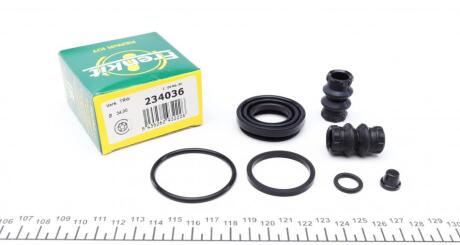 Ремкомплект гальмівного супорта RENAULT Megane III 09-16, Megane IV 16-, Scenic III 09-16, Fluence 09-17, MERCEDES-BENZ A-Class W176 12-18, GLA X156 13-20, CLA 13-19, B-Class W242-246 11-18, LAND ROVER Range Rover Evoque 11-19 FRENKIT 234036