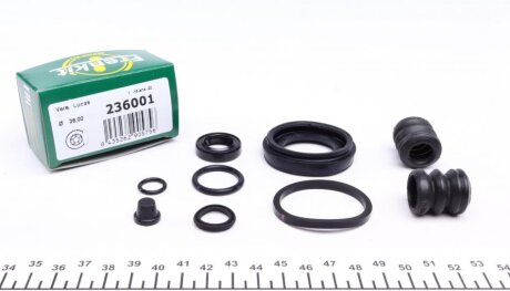 Ремкомплект гальмівного супорта VW Passat B2 81-88, Golf II 83-92, AUDI 100 82-91, 80 78-86, FIAT Croma 86-96, ALFA ROMEO 164 87-98, 33 83-95, LANCIA Thema 84-94 FRENKIT 236001