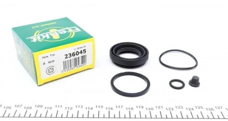 Ремкомплект гальмівного супорта заднього TOYOTA C-HR 16-, RENAULT Captur 19-, Kadjar 15-22, NISSAN Qashqai 14-22, MAZDA 3 BM 13-19, OPEL Astra K 15-22, LAND ROVER Freelander 06-14 FRENKIT 236045