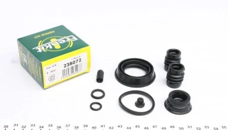 Ремкомплект гальмівного супорта OPEL Astra J 10-15, Zafira C 11-19, Mokka 12-19, Cascada 13-19, Ampera 11-15, CHEVROLET Cruze 09-17, Volt 10-15, Aveo T300 12-17, Tracker 13-20, Trax 13-16 FRENKIT 238072