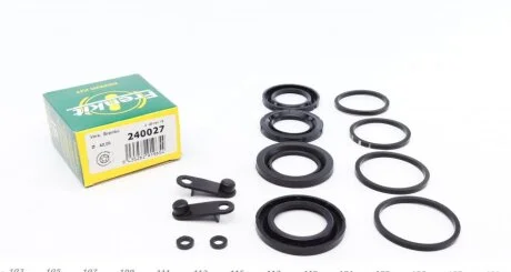 Ремкомплект гальмівного супорта MERCEDES-BENZ ML W163 98-05, CLK W209 02-10, CLS C219 03-10, E-Class W211 02-09, S-Class W220 98-06, CL C215 99-06, C-Class W203 00-07, SL R230 01-11, SLK R171 04-11, PEUGEOT 807 02-14, CITROEN C8 02-14, OPEL Astra J 1 FRENKIT 240027