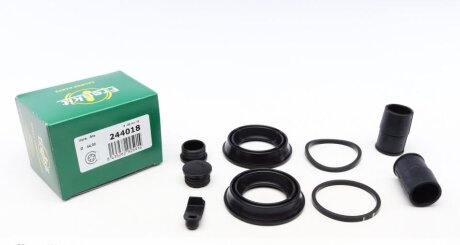 Ремкомплект гальмівного супорта VW T5 03-15, FORD Galaxy 06-15, Galaxy 15-, S-MAX 15-, MERCEDES-BENZ G-Class W463 90-18, GL X164 06-12, ML W164 05-11, E-Class W211 02-09, R-Class W251 05-13, VOLVO XC60 08-17, XC90 02-16 FRENKIT 244018