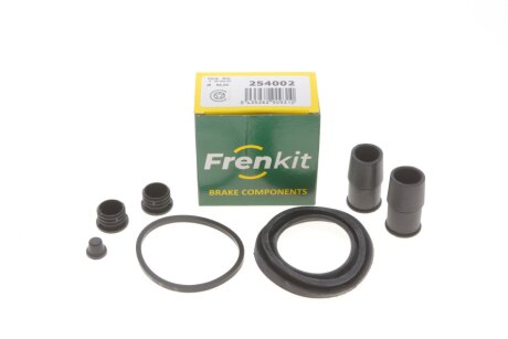 Ремкомплект гальмівного супорта VW Golf VI 09-14, AUDI A3 03-12, SKODA Octavia A5 04-13, FORD Fiesta 96-01, SEAT Leon 05-12, FIAT Doblo 00-09, KIA Sephia 97-04, BMW Z4 E85-86 02-08, OPEL Omega B 93-03, VOLVO 480 86-95, PORSCHE 928 77-95, ALFA ROMEO 1 FRENKIT 254002
