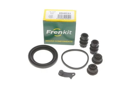 Ремкомплект гальмівного супорта переднього RENAULT Megane IV 16-, HONDA Civic 5D 05-12, BMW 1 E81-88 04-11, PEUGEOT 206 98-12, NISSAN Note 05-12, CITROEN Berlingo 96-08, OPEL Agila 08-14, SUZUKI Swift 04-10, MINI Hatch R56 07-14, LANCIA Kappa 94-01, FRENKIT 254021