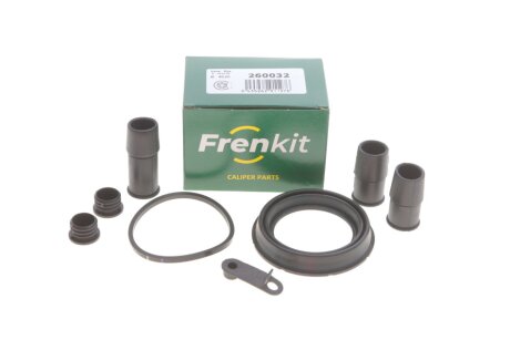 Ремкомплект гальмівного супорта переднього AUDI A4 04-08, RENAULT Scenic III 09-16, FORD Mondeo IV 07-15, SEAT Exeo 08-13, BMW 5 F10-18 10-17, PEUGEOT Partner 08-, CITROEN Berlingo 08-18, OPEL Vectra C 02-08, VOLVO V70 07-16, LAND ROVER Freelander 06 FRENKIT 260032