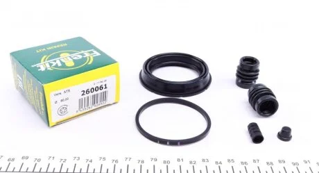 Ремкомплект гальмівного супорта переднього OPEL Astra J 10-15, Astra H 04-14, Zafira C 11-19, Mokka 12-19, Ampera 11-15, CHEVROLET Cruze 09-17, Orlando 10-18, Volt 10-15, Aveo T300 12-17, Tracker 13-20, Trax 13-16 FRENKIT 260061