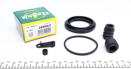 Ремкомплект гальмівного супорта переднього OPEL Astra J 10-15, Insignia 08-16, Zafira C 11-19, Cascada 13-19, CHEVROLET Malibu 12-15, Camaro 08-15, VOLVO 480 86-95, SAAB 9-5 09-11 FRENKIT 260063