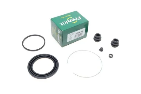 Ремкомплект гальмівного супорта переднього TOYOTA Camry 06-11, Camry 11-18, RAV4 05-13, RAV4 13-18, Corolla 13-18, Prius 09-17, RAV4 HYBRID 15-18, Auris E180 12-18, Aurion 06-12, MITSUBISHI Outlander 15-21, LEXUS ES 06-12, ES 12-18 FRENKIT 263003