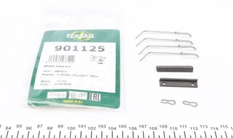 Комплект приладдя, накладка дискового гальма FRENKIT 901125