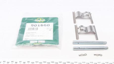 Скоба кріплення гальмівної колодки комплект VW Touareg 02-10, AUDI Q7 05-15, PORSCHE Cayenne 02-10, 911 05-12, 911 97-05, Boxster 987 04-12, Boxster 986 96-04, Cayman 05-13 FRENKIT 901660