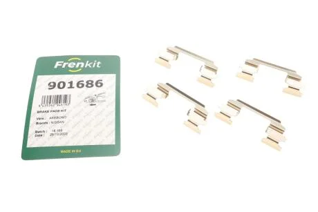 Монтажний к-кт гальмівних колодок пер. X-Trail 01-13(Akebono) FRENKIT 901686
