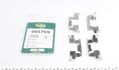 Монтажний к-кт гальмівних колодок пер. L200 05-/Leaf 10-/Pathfinder III 05-(Tokico, Nissan) FRENKIT 901769