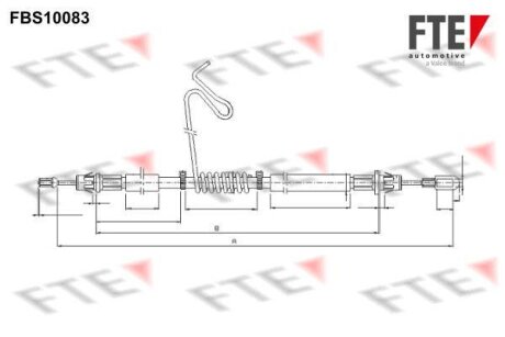 Тросовий привод, стоянкове гальмо FTE FBS10083