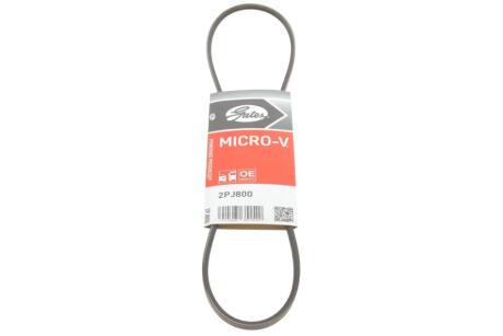 Пасок поліклиновий VW Golf III/Vento 91-97, Golf IV/Bora 97-05, Passat [B3] 88-93, Passat [B4] 94-96 Gates 2PJ800