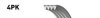 4PK545 (8653-10004)  Ремінь (поліклиновий) GATES MICRO-V HORIZON 4PK545
