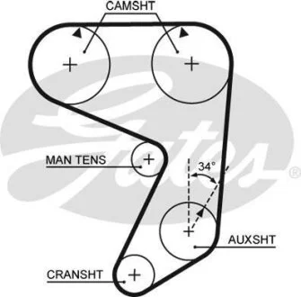 Ремінь зубч. ГРМ Z = 146 РОЗПРОДАЖ Gates 5005