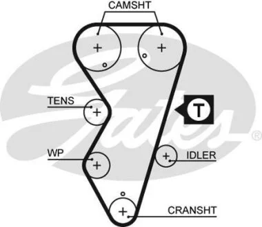 (8597-15412) Ремінь ГРМ XS Gates 5412XS