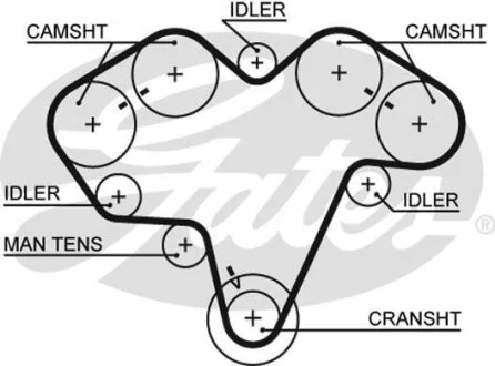 (8595-15475) Ремінь ГРМ Gates 5475