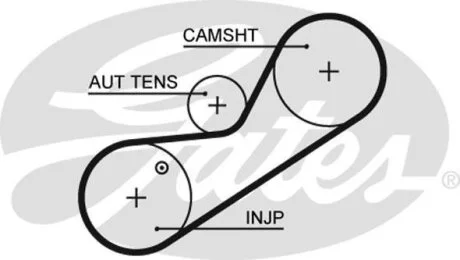 Пас ГРМ з довжиною кола понад 60 см, але не більш як 150см Gates 5546XS