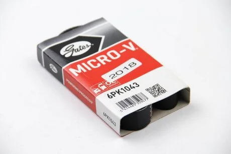 Ремень генератора DAEWOO LANOS 1.4 поликлиновый (ручейковый) кор. уп.* Gates 6PK1043