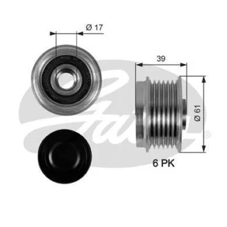 (7789-10032) Шків генератора OVERRUNNING PULLEY Gates OAP7042