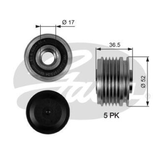 (7789-10056) Шків генератора OVERRUNNING PULLEY Gates OAP7064