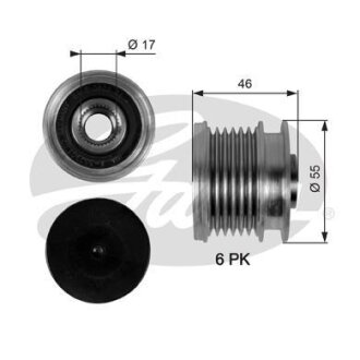 (7789-10063) Шків генератора OVERRUNNING PULLEY Gates OAP7092
