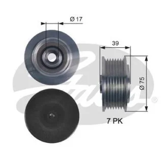 (7789-10094) Шків генератора OVERRUNNING PULLEY Gates OAP7119