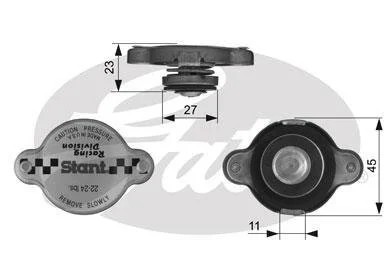 (7410-30045) Кришка розширювального бачка системи охолодження Gates RC10362