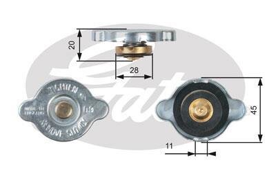 (7410-30024) Кришка радіатора Gates RC124