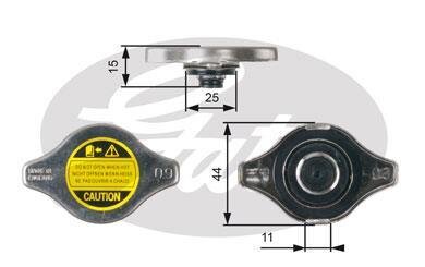 Крышка системы охлаждения GM/FORD/LEXUS/MAZDA/MITSUBISHI/TOYOTA 95- Gates RC127