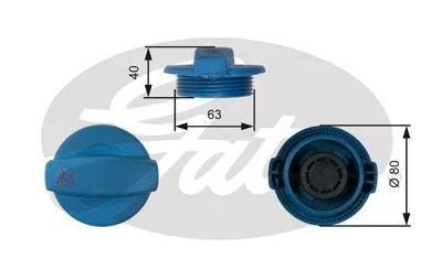 (7410-30082) Кришка розширювального бачка системи охолодження Gates RC237