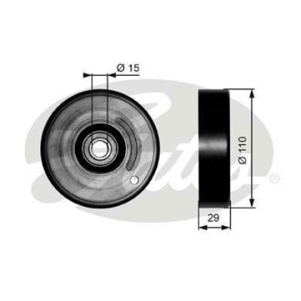 (7803-21260) Обвідний ролик DRIVEALIGN MV IDLER Gates T36160