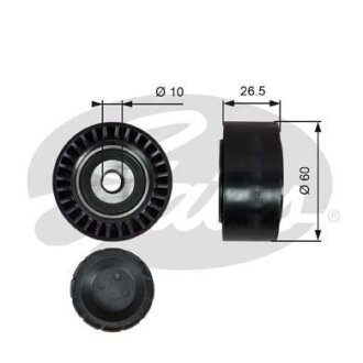 Ролик ремня приводного PSA PARTNER/206/BERLINGO/XSARA 96- обводной Gates T36190