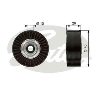 (7803-21466) Обвідний ролик DRIVEALIGN MV IDLER Gates T36366