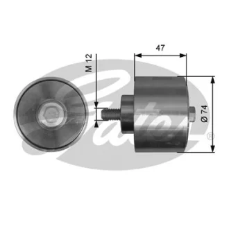 (7803-21637) Обвідний ролик EXTRA SERVICE MV IDLER Gates T36637