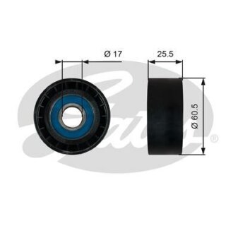 (7803-21754) Обвідний ролик DRIVEALIGN MV IDLER Gates T36754