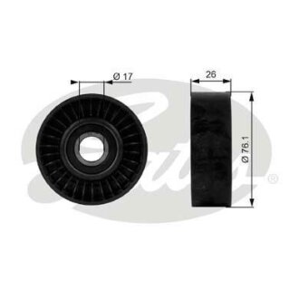 (7803-21015) Обвідний ролик DRIVEALIGN MV IDLER Gates T38015