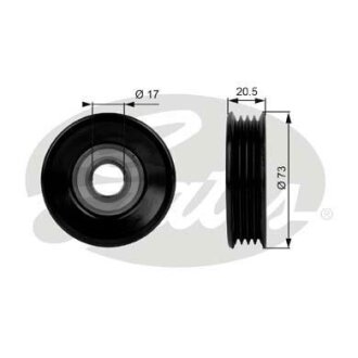 Ролик ремня приводного HONDA/SUBARU ACCORD/CIVIC/FORESTER/LAGECY/IMPREZA/OUTBACK 87- 1.5-2.5 Gates T38030 (фото 1)