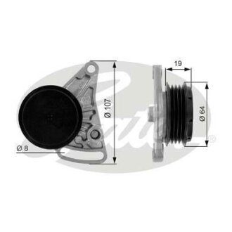 (7803-21068) Обвідний ролик DRIVEALIGN MV IDLER Gates T38068 (фото 1)