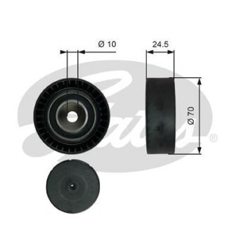 (7803-21071) Обвідний ролик DRIVEALIGN MV IDLER Gates T38071